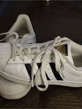 adidas Superstar White Sneakers with Black Details
